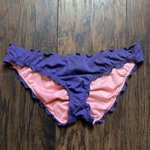 Victoria’s Secret Purple Shimmer The Ruffle Cheeky Bikini Bottoms